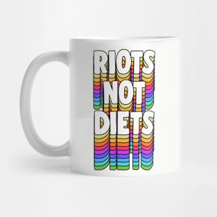 Riots Not Diets - Feminist Typographic Design Mug